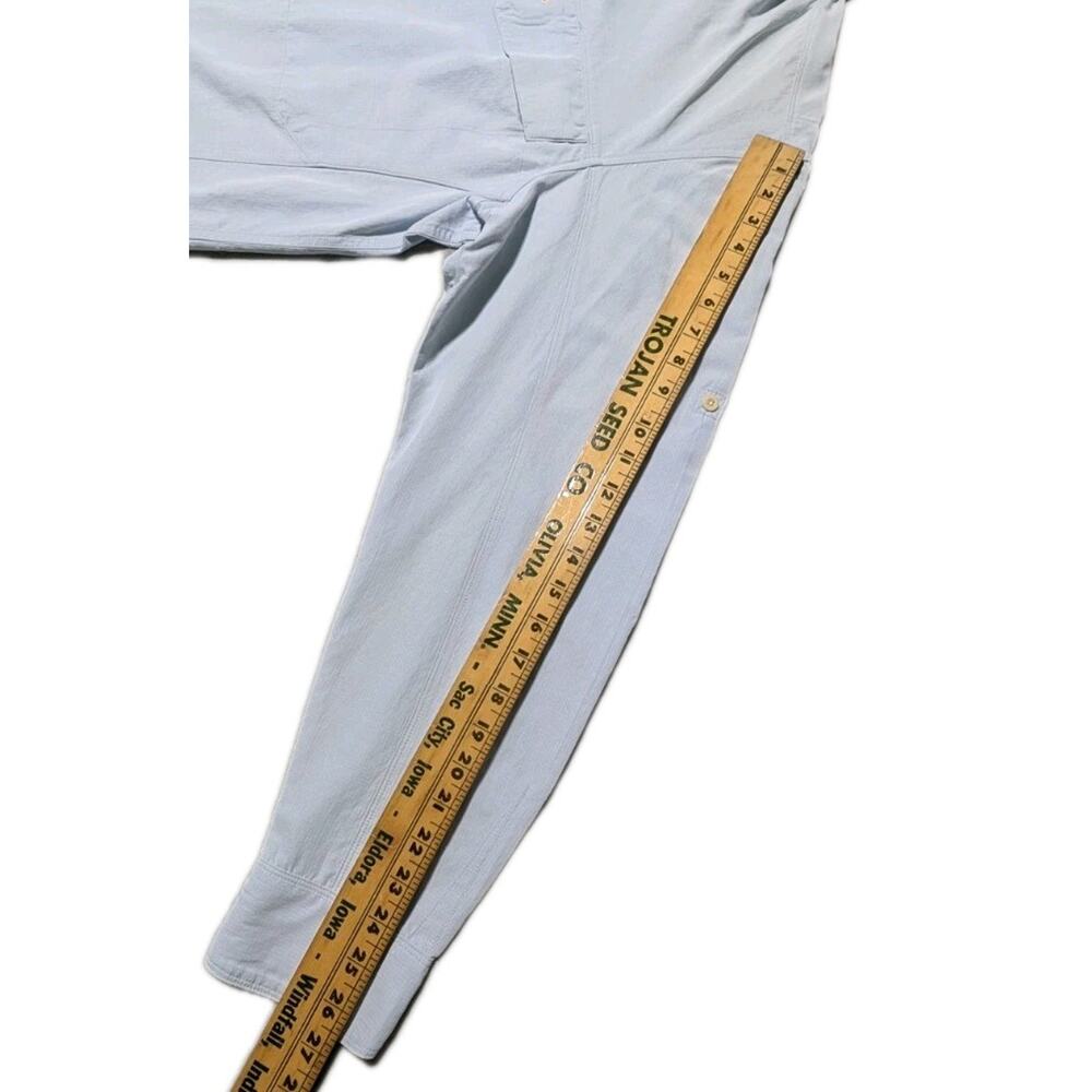 Simms Fishing Products Shirt XL Light Blue Long Sleeve Vented Button Up Outdoor - Picture 11 of 12